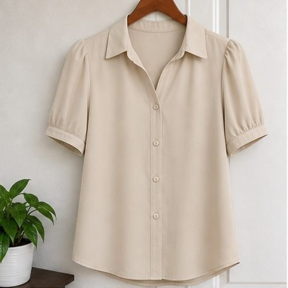 Sand Puff Sleeve Top